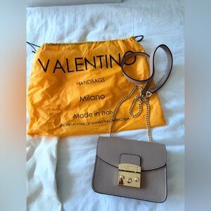 Valentino Beige Leather Crossbody Bag